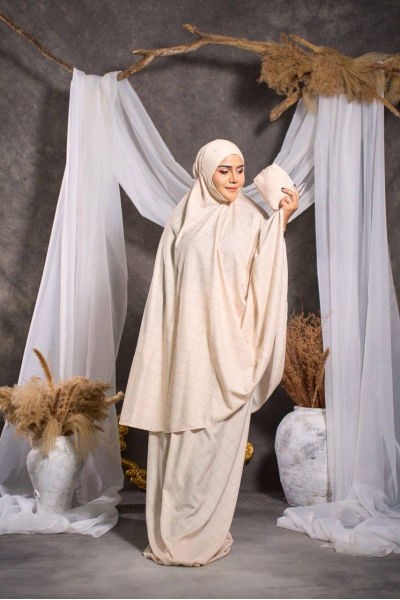 Telekung Travel Alora Vanilla Cream